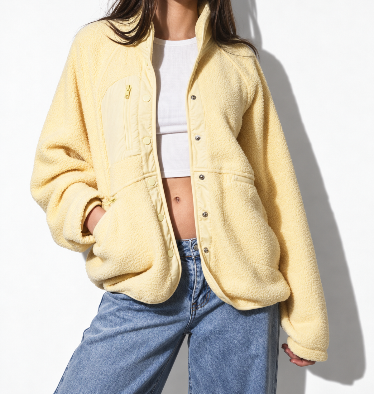 Le Lis - Oversized Sherpa Fleece Jacket