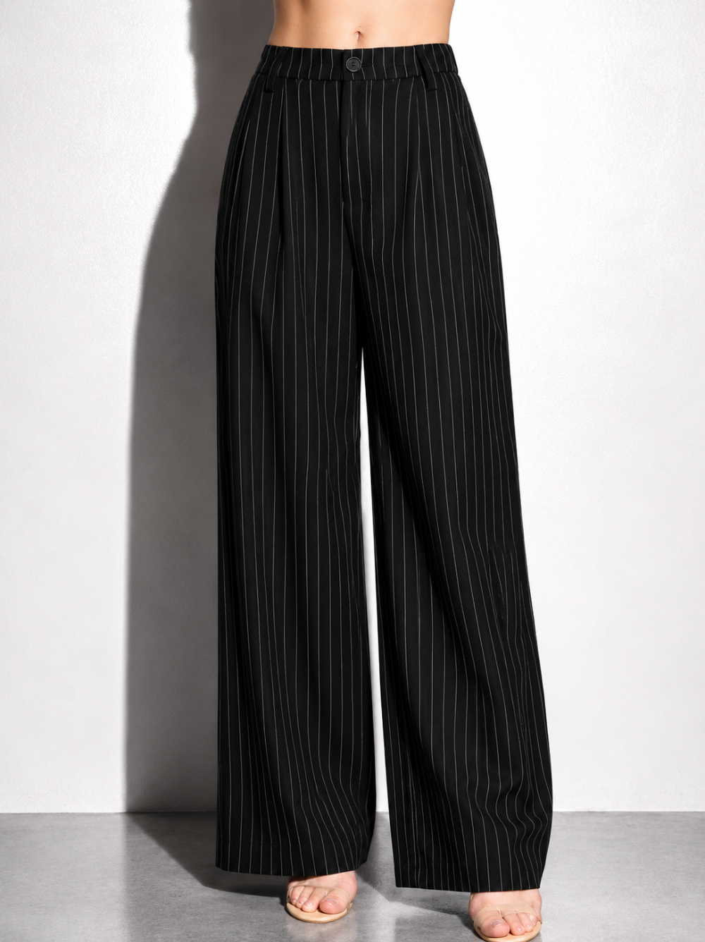 Active Basic - Pinstripe Woven Straight Pants|1509