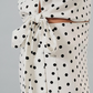 Sunday Edition - Off Shoulder Side Tie Polka Dot Top|60