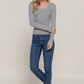 Active Basic - Rib Knit Long Sleeve With Lace Trim|362