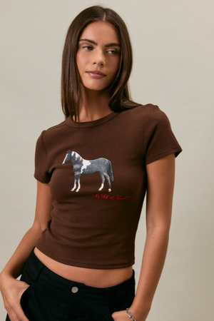 Le Lis - Horse Graphic Baby Tee|131