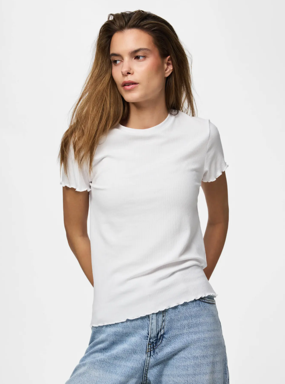 Pieces - Ruffle Tee|3035