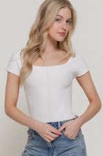 Active Basics - Cap Sleeve Textured Body Suit|296