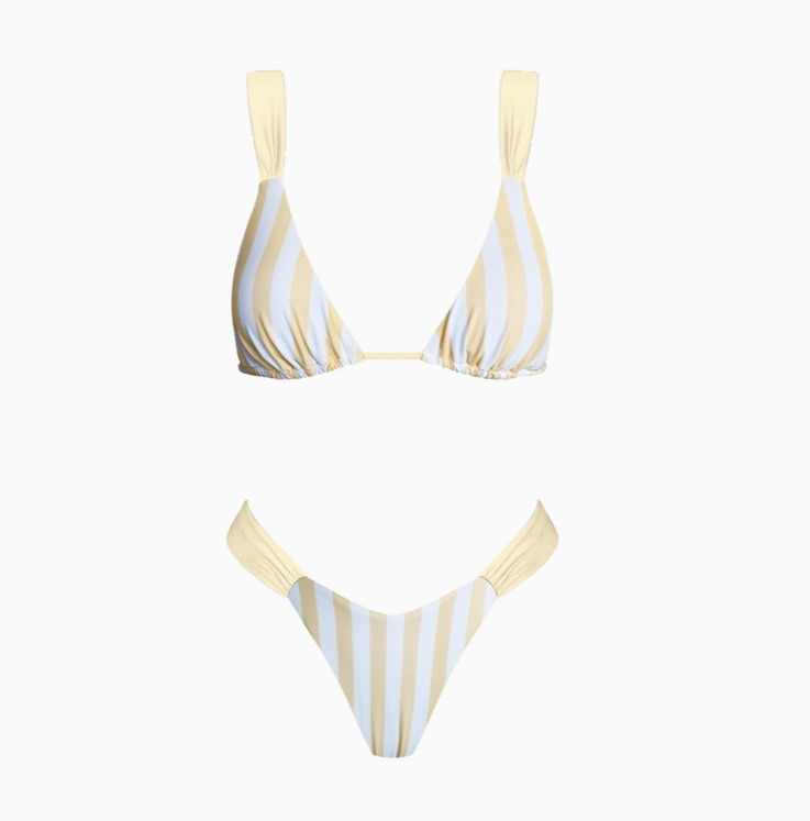 Sundaze Brunch - Summer Romance Bikini Set Yellow Stripe|113