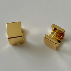 Lexi Square Huggies- 18k gold plated|2089