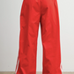 Buttermelon - Striped Drawstring Wide-Leg Cuffed Pants|259