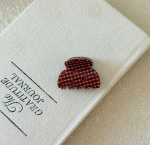 Lady June - Strawberry Gingham Claw Clip Mini|2039
