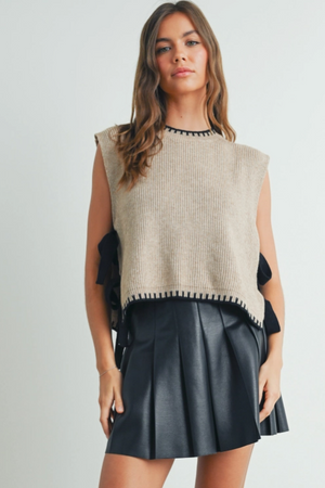 Buttermelon - Mock Neck Sleeveless Sweater|222