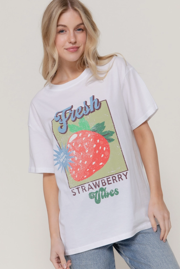 Active Basic - Short Sleeve Strawberry Tee|394