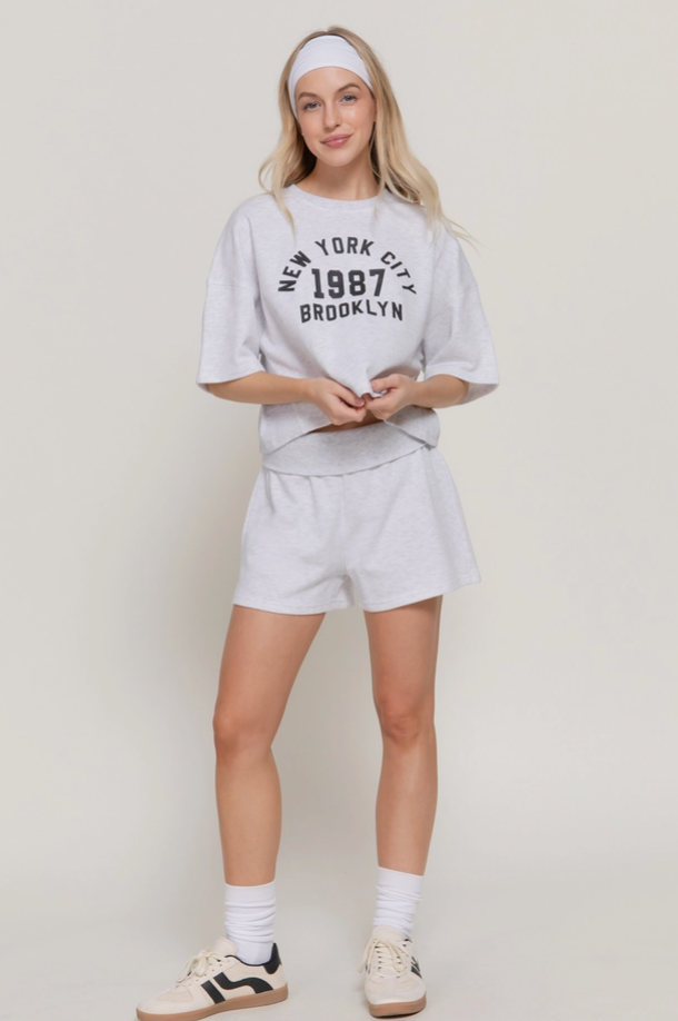 Active Basic - Fold Over Waist Band Sweat Shorts|314