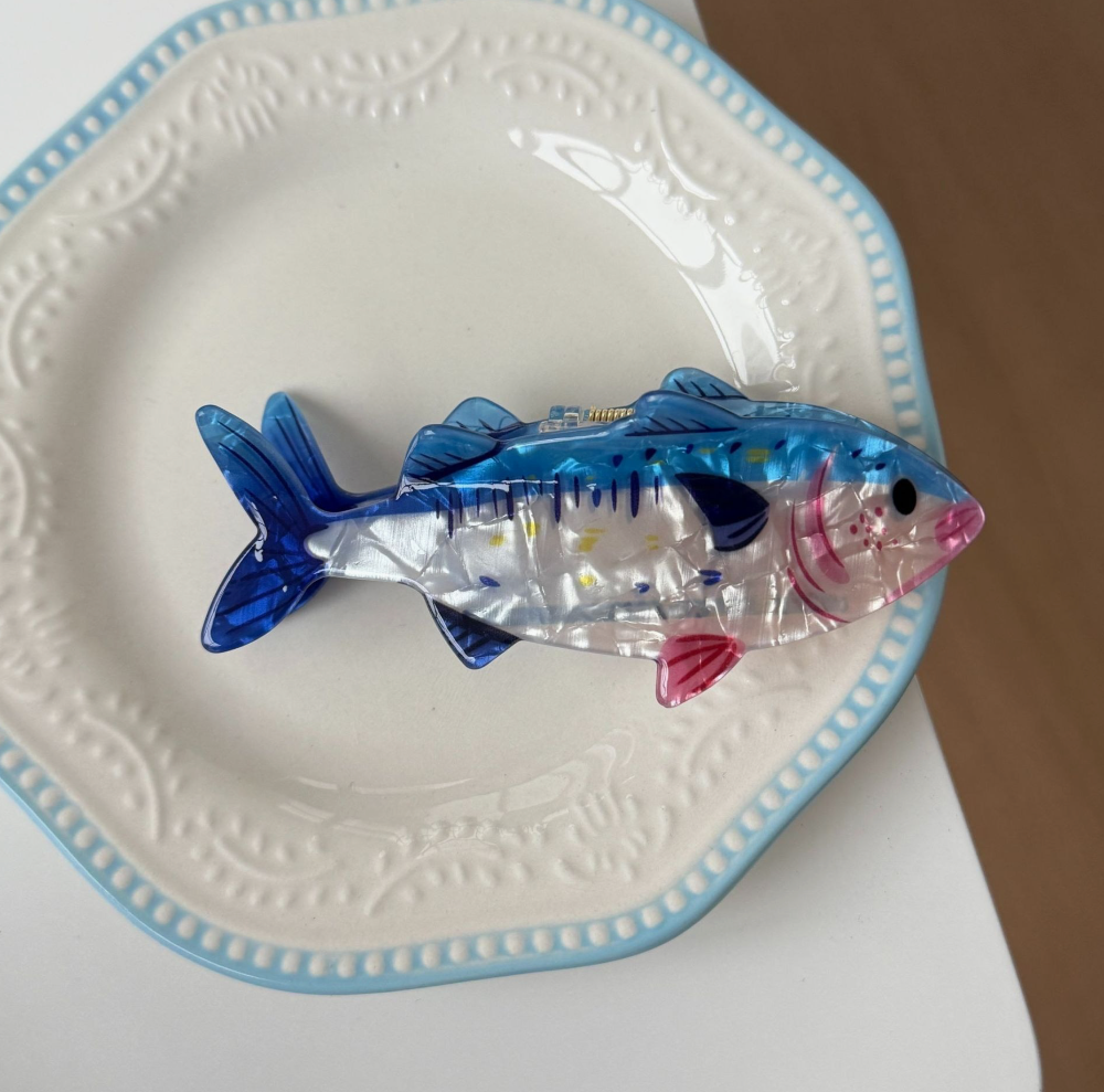 Lady June - Pink Fish Hair Claw Clip|1803