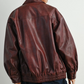 Buttermelon - Collared Zip-Front Leather Jacket|183