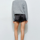 Pretty Garbage - Isla Lace Trim Satin Shorts|140