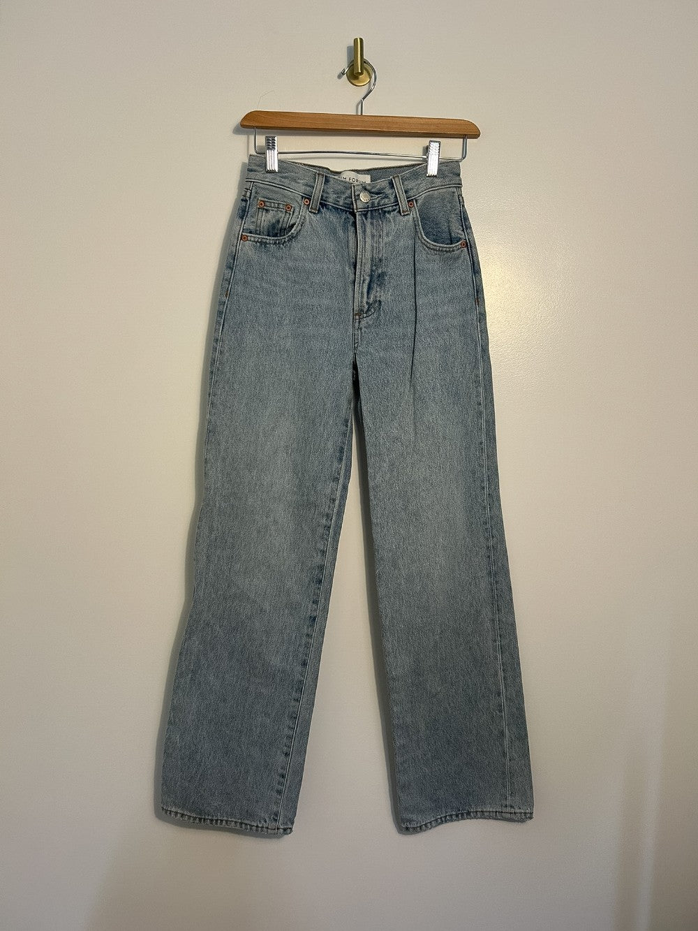 Denim Forum Farrah Hi-Rise Wide Jeans Size 23|640