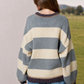 Blu Pepper - Oversized Striped Sweater|532