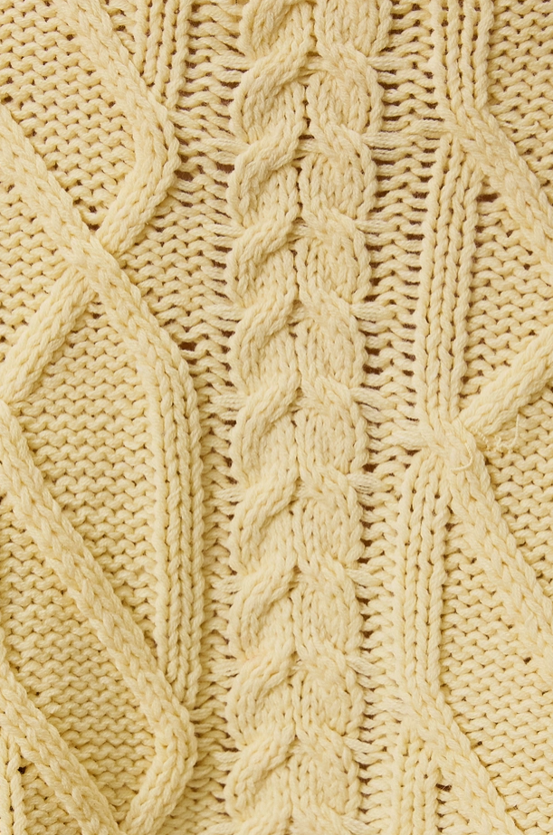 Le Lis - Oversized Cropped Cable Knit Crew Neck Sweater|3711