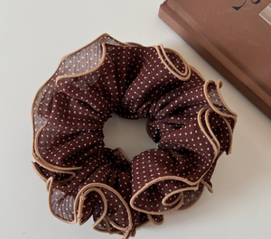 Lady June - Polka Dot Ruffle Scrunchie|2025