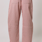 Le Lis - Elastic Waist Big Pocket Barrel Pants|130