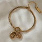 Namaste Jewelry - Bow and Flower Bracelet-  18K PVD gold plating|1848