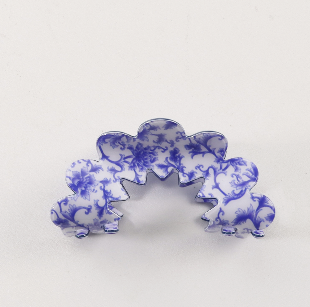 Lady June - Claw Clip Blue Floral|1791