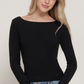 Active Basic - Long Sleeve Boat Neck Top|350
