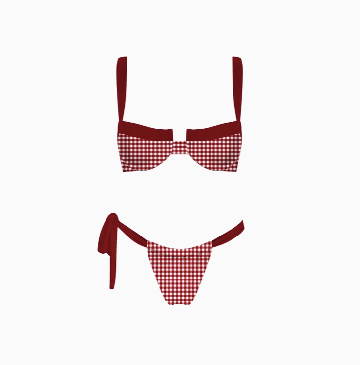 Sundaze Brunch - Parker Bikini Set Red Gingham|110