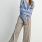Buttermelon - Loose-Fit Adjustable Tie-Front Pants|218