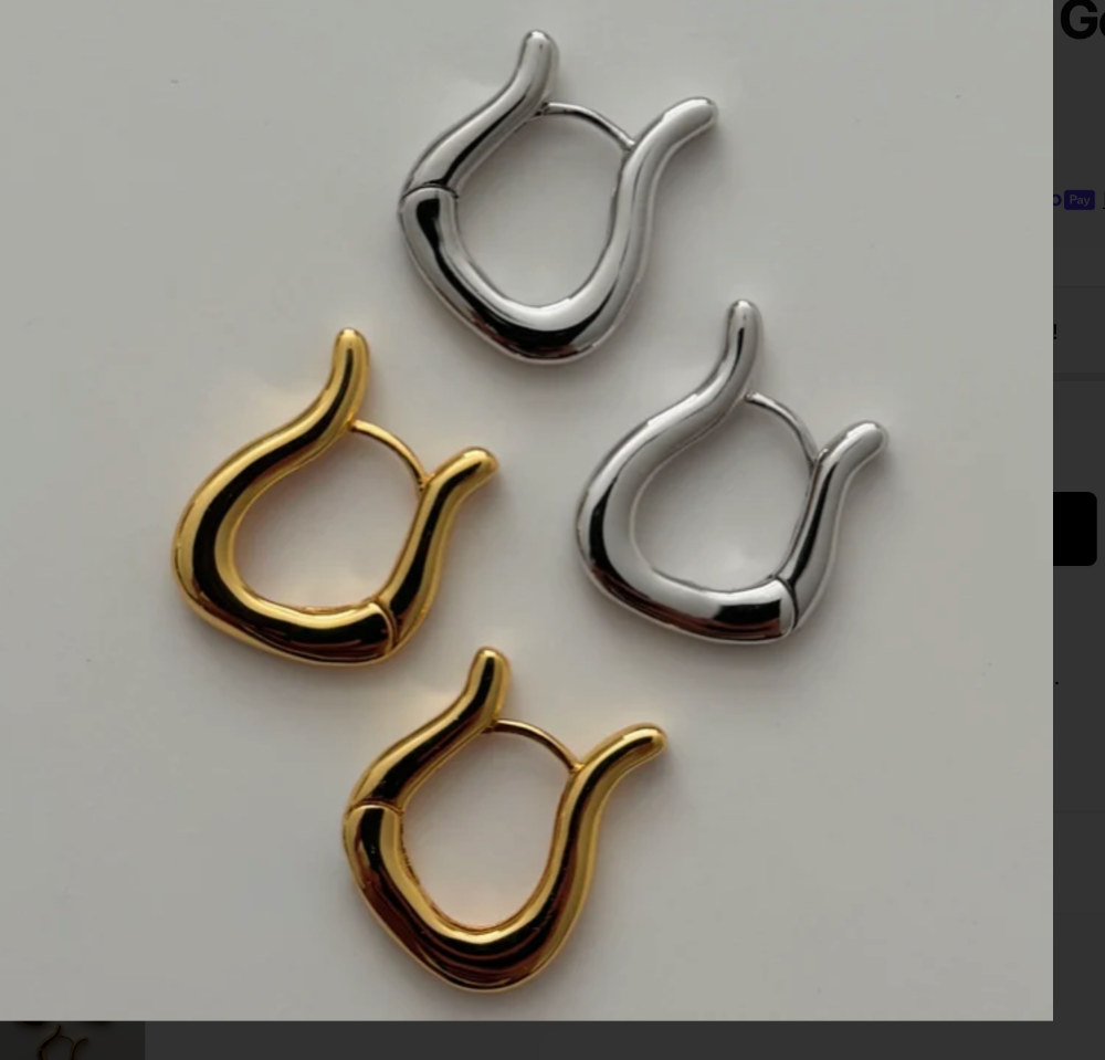 Nuun Hoops- 8K PVD Gold Plating|1646