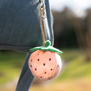 Bukowski - Strawberry Bag Charm - Pink