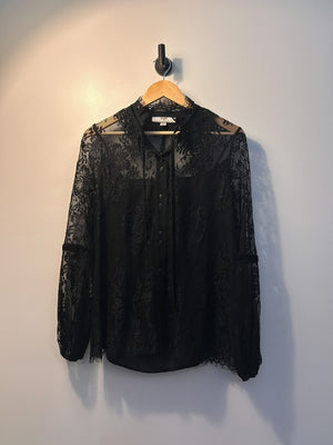 Hilary Radley Lace Button Up - M|2601