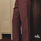 Le Lis - Mid Rise Wide Long Check Pants|136