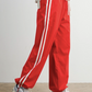 Buttermelon - Striped Drawstring Wide-Leg Cuffed Pants|257