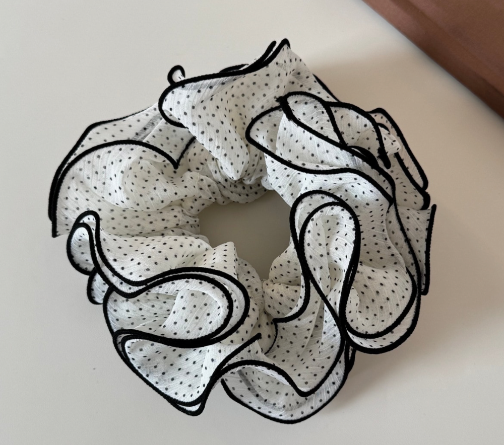 Lady June - Polka Dot Ruffle Scrunchie|2024