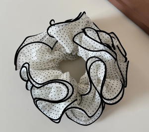 Lady June - Polka Dot Ruffle Scrunchie|2024