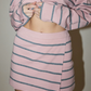 Sunday Edition - Mid-Rise Stripe Wrap Sweater Skort|53