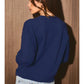 Le Lis - Cat Scarf Graphic Crew Neck Oversized Knit
