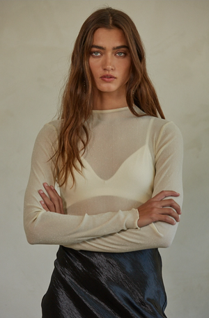 By Together - Mock Neck Sheer Bodysuit|507