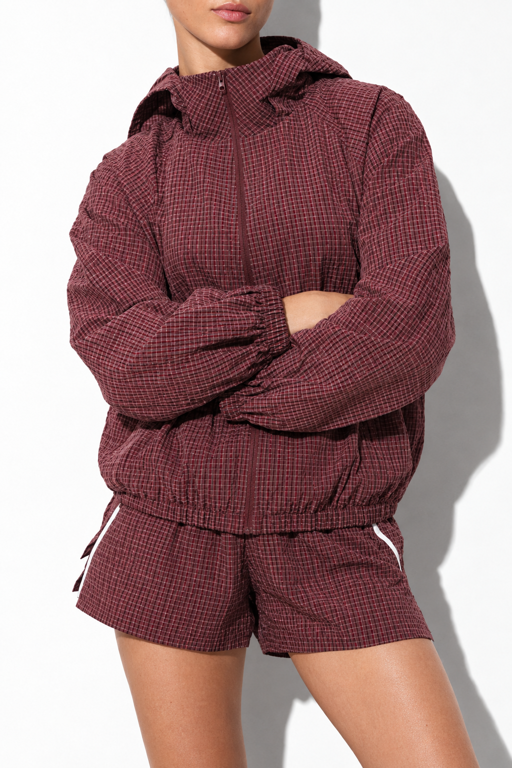 Pretty Garbage - Roxy Micro Grid Nylon Track Jacket