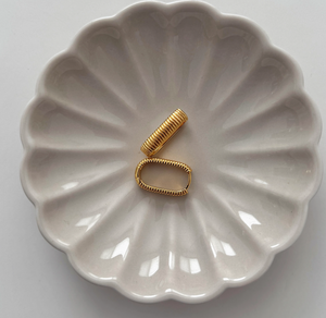 Small Ray Ribbed 2.0 Earrings  - 18K PVD Gold Plating|1650