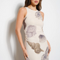 Pretty Garbage - Welles Shell Print Mesh Maxi Dress|153