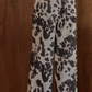 By Together - Denim Cotton Animal Print Wide Leg Pants|496