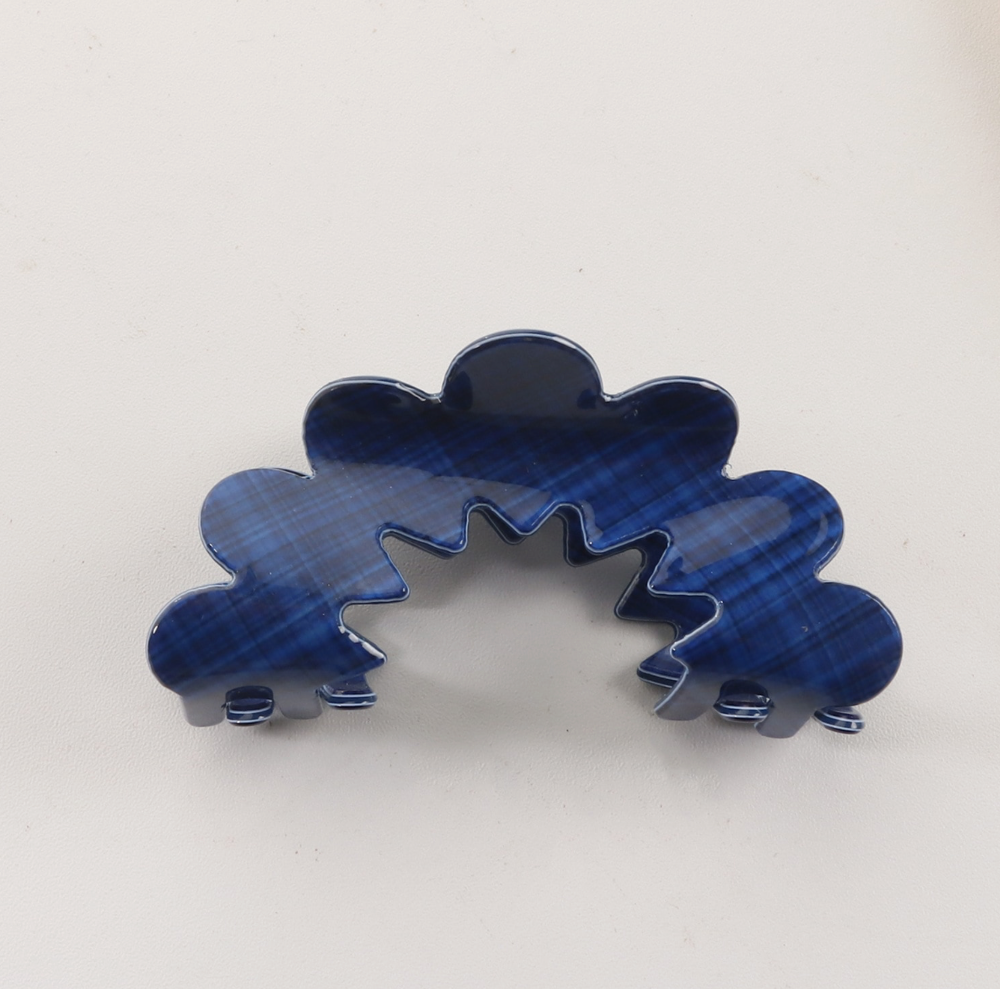 Lady June - Claw Clip Blue Plaid|1792