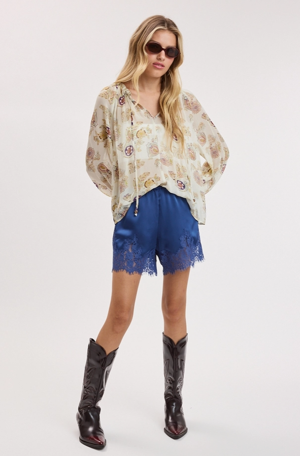 Sky To Moon - Lace Shorts Navy|485