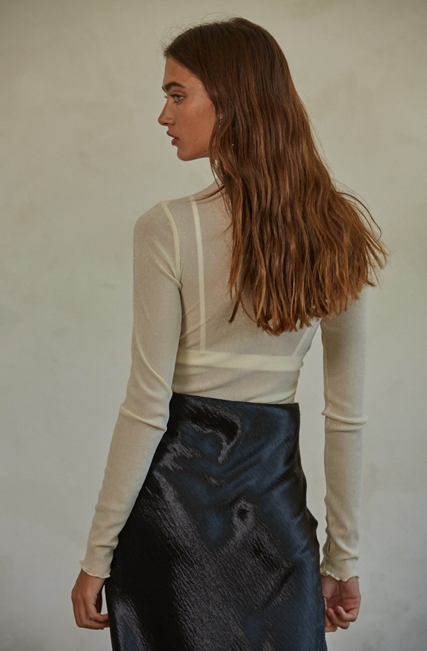By Together - Mock Neck Sheer Bodysuit|508