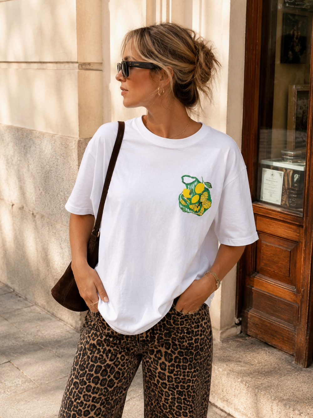 Limoncello Front and Back Print Cream T-Shirt|1686