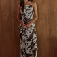 By Together - Cow Print Sleeveless Midi|500
