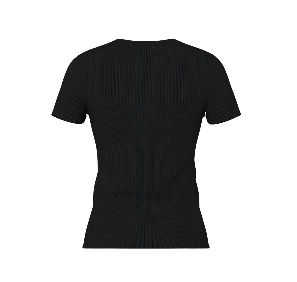 Pieces - Ribbed Basic Tee|2238