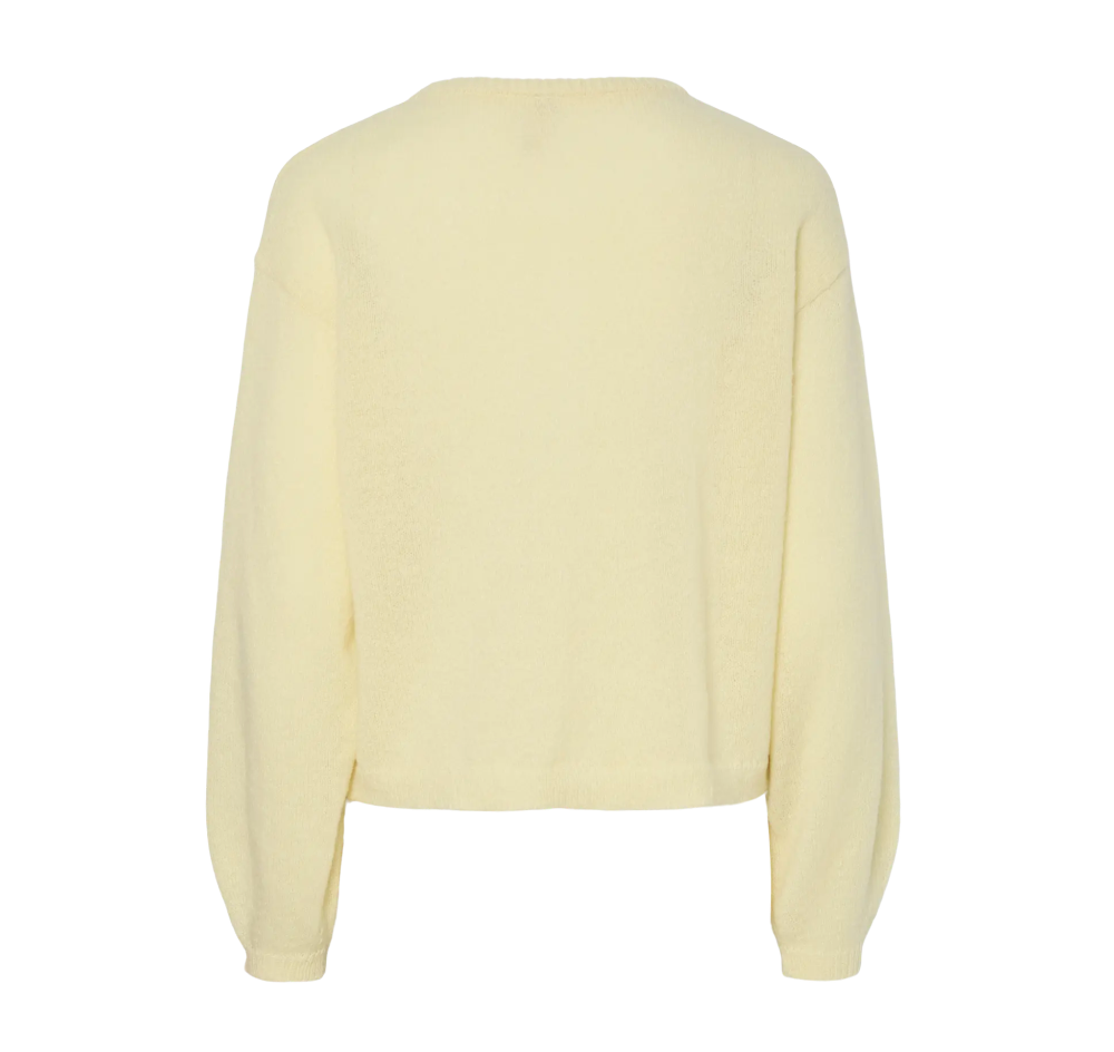 Pieces - Butter Yellow Knit Cardigan|2946