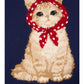 Le Lis - Cat Scarf Graphic Crew Neck Oversized Knit