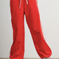 Buttermelon - Striped Drawstring Wide-Leg Cuffed Pants|258